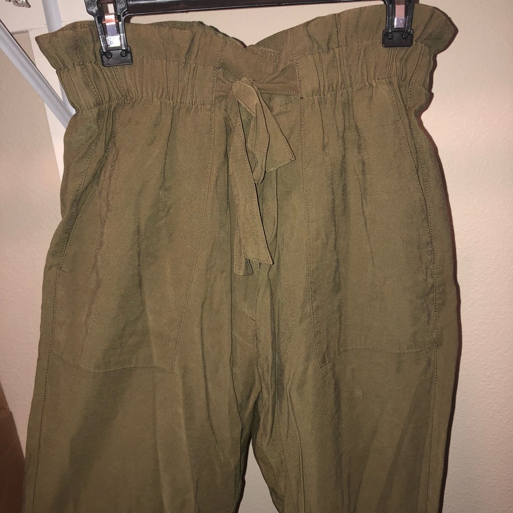 Olive Green “Paper Bag” Pants